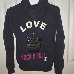 Womans Butter Brand front zip Hoodie